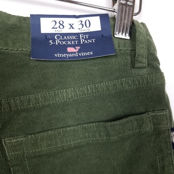 NWT Vineyard vines corduroy green cargo pant 28/30 - Picture 4 of 7